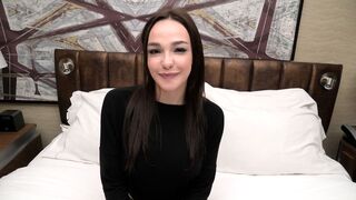 This brand new 18 yr old model has awesome 32dd big natural tits